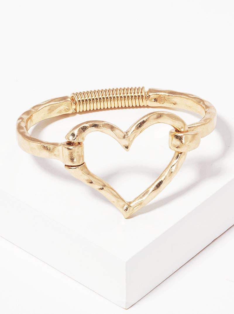 Hammered Heart Bracelet