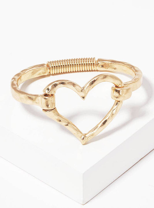 Hammered Heart Bracelet
