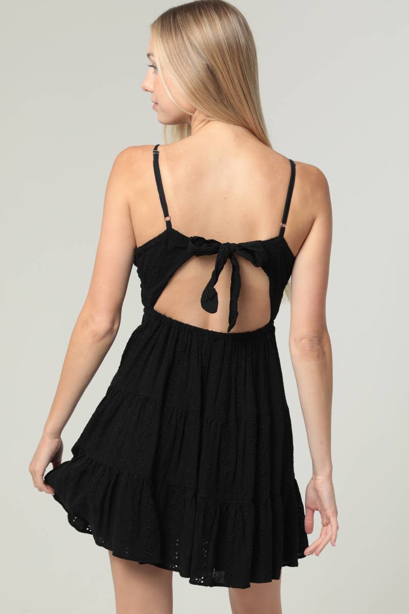 OPEN TIE BACK DRESS