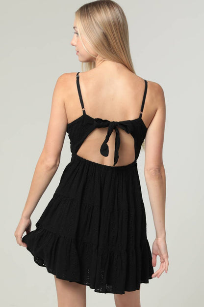 OPEN TIE BACK DRESS