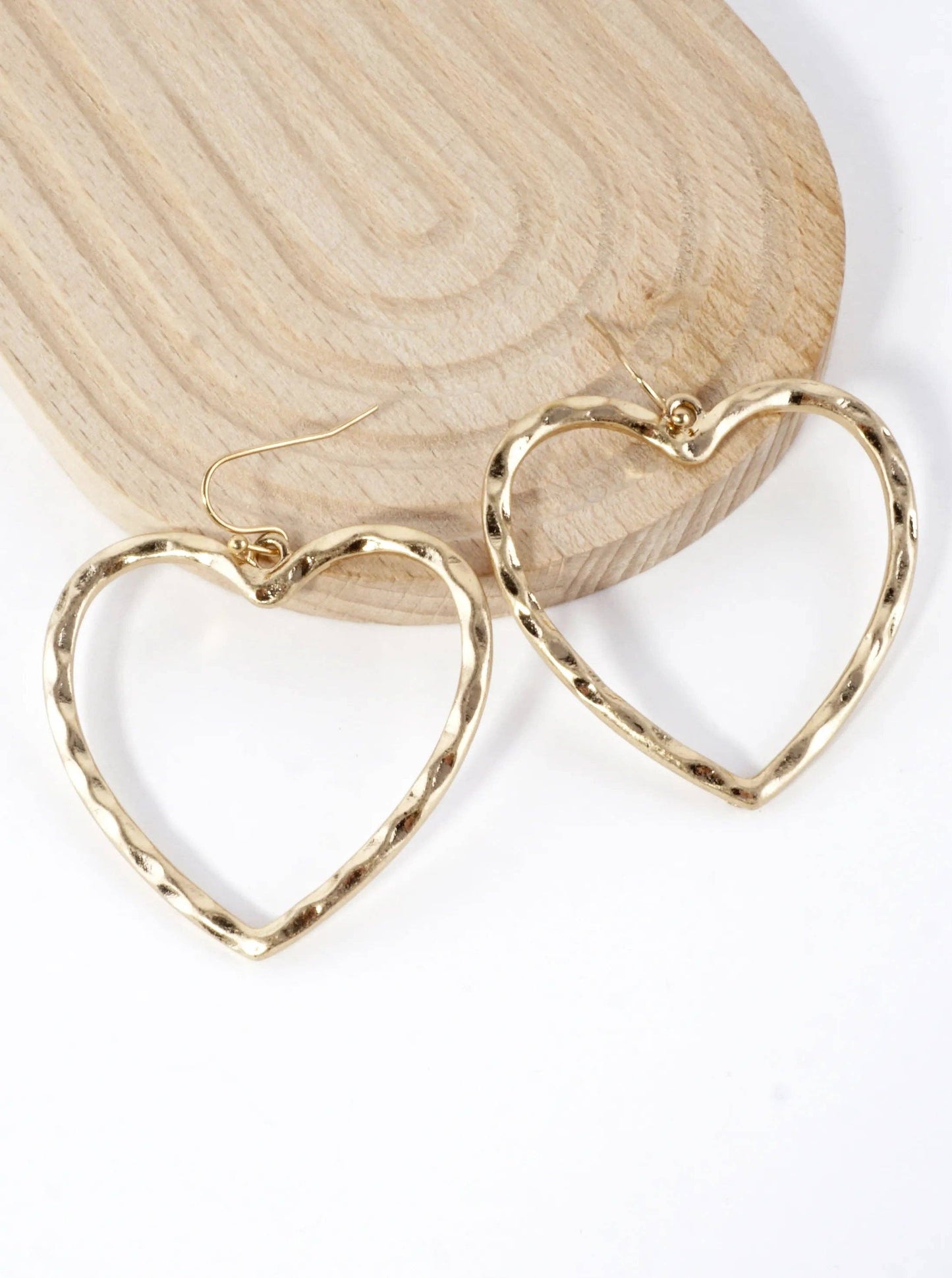 Hammered Heart Earrings